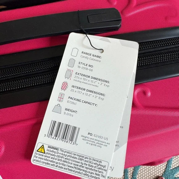 “IT IMPAKT STYLE 2025 LUGGAGE” RED SKULL”HARDSIDE ROLLER LUGGAGE - Picture 5 of 9